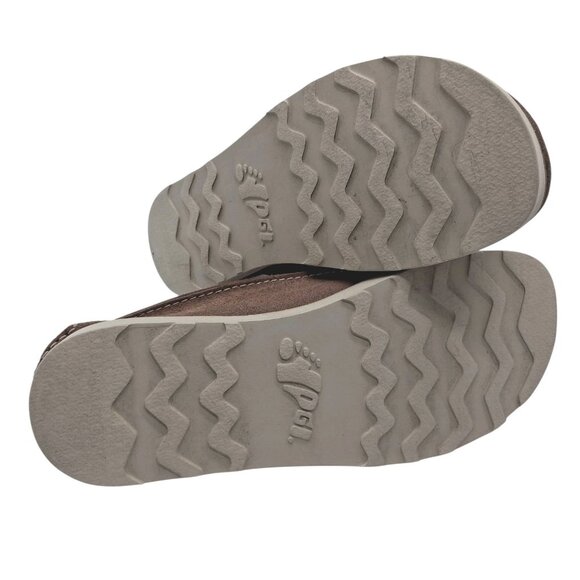 YOGI Shoes Mens Size 12 EU 46 Brown Suede Moc Toe Wedge Sole Lace Up 6658 - Picture 6 of 13